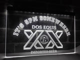 Dos Equis It's 5pm Somewhere LED Neon Sign Electrical - White - TheLedHeroes