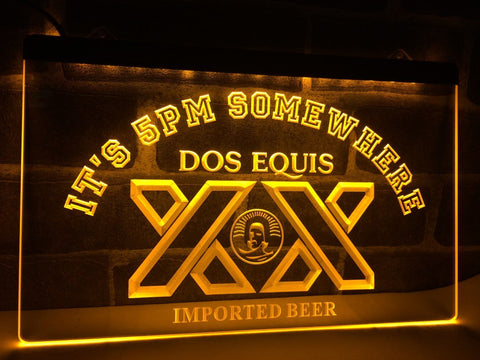 Dos Equis It's 5pm Somewhere LED Neon Sign USB -  - TheLedHeroes
