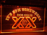 Dos Equis It's 5pm Somewhere LED Neon Sign Electrical - Orange - TheLedHeroes
