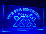 Dos Equis It's 5pm Somewhere LED Neon Sign USB - Blue - TheLedHeroes