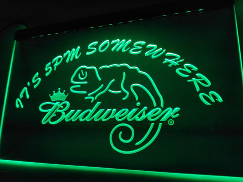 FREE Budweiser Chameleon It's 5pm Somewhere LED Sign -  - TheLedHeroes