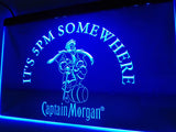 Captain Morgan It's 5 pm Somewhere LED Neon Sign Electrical - Blue - TheLedHeroes