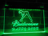 FREE Budweiser Girl Happy Hour LED Sign - Green - TheLedHeroes