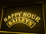 Baileys Happy Hour  LED Neon Sign Electrical - Yellow - TheLedHeroes
