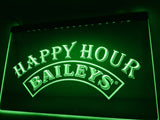 Baileys Happy Hour  LED Neon Sign Electrical - Green - TheLedHeroes