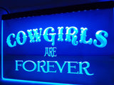 Cowgirls Are Forever LED Neon Sign USB - Blue - TheLedHeroes