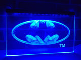 Batman Hero Man Cave LED Neon Sign USB - Blue - TheLedHeroes