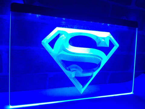 Superman Hero Cave LED Neon Sign USB -  - TheLedHeroes
