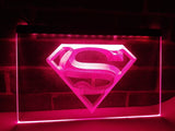 Superman Hero Cave LED Neon Sign Electrical - Purple - TheLedHeroes