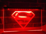 Superman Hero Cave LED Neon Sign USB - Red - TheLedHeroes