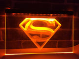 Superman Hero Cave LED Neon Sign USB - Orange - TheLedHeroes