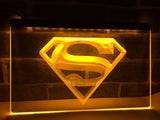 Superman Hero Cave LED Neon Sign Electrical - Yellow - TheLedHeroes