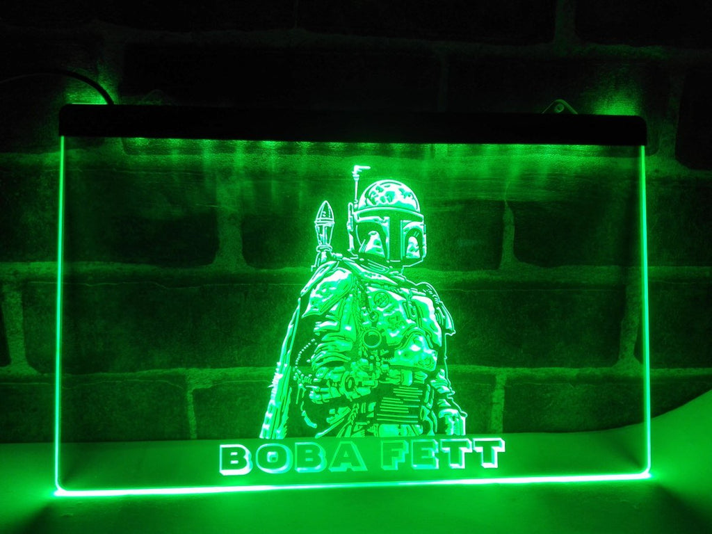 Star Wars Boba Fett LED Neon Sign Electrical - Green - TheLedHeroes
