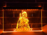 Star Wars Boba Fett LED Neon Sign USB - Orange - TheLedHeroes