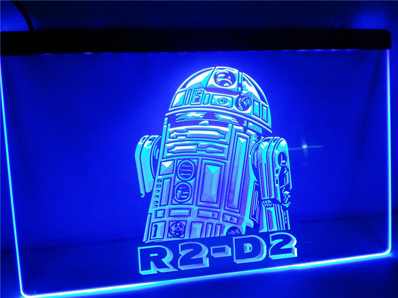 Star Wars R2-D2 Display Rare LED Sign - Blue - TheLedHeroes
