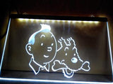 The Adventures of Tintin LED Neon Sign USB - White - TheLedHeroes
