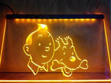 The Adventures of Tintin LED Neon Sign Electrical - Yellow - TheLedHeroes