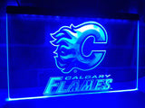 Calgary Flames LED Neon Sign Electrical - Blue - TheLedHeroes
