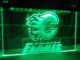 Calgary Flames LED Neon Sign Electrical - Green - TheLedHeroes