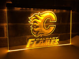 Calgary Flames LED Neon Sign Electrical - Yellow - TheLedHeroes