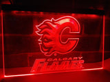Calgary Flames LED Neon Sign USB - Red - TheLedHeroes