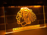 Chicago Blackhawks LED Neon Sign Electrical - Yellow - TheLedHeroes