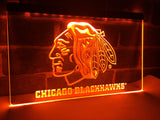 Chicago Blackhawks LED Neon Sign USB - Orange - TheLedHeroes