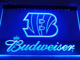 Cincinnati Bengals Budweiser LED Neon Sign USB - Blue - TheLedHeroes