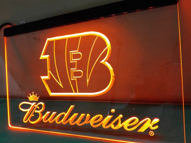 FREE Cincinnati Bengals Budweiser LED Sign - Orange - TheLedHeroes