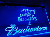 Tampa Bay Buccaneers Budweiser LED Neon Sign USB - Blue - TheLedHeroes