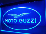 Moto Guzzi Motorcycle LED Neon Sign Electrical - Blue - TheLedHeroes
