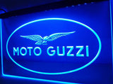 Moto Guzzi Motorcycle LED Neon Sign USB - Blue - TheLedHeroes