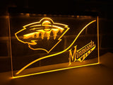 Minnesota Wild LED Neon Sign USB - Yellow - TheLedHeroes