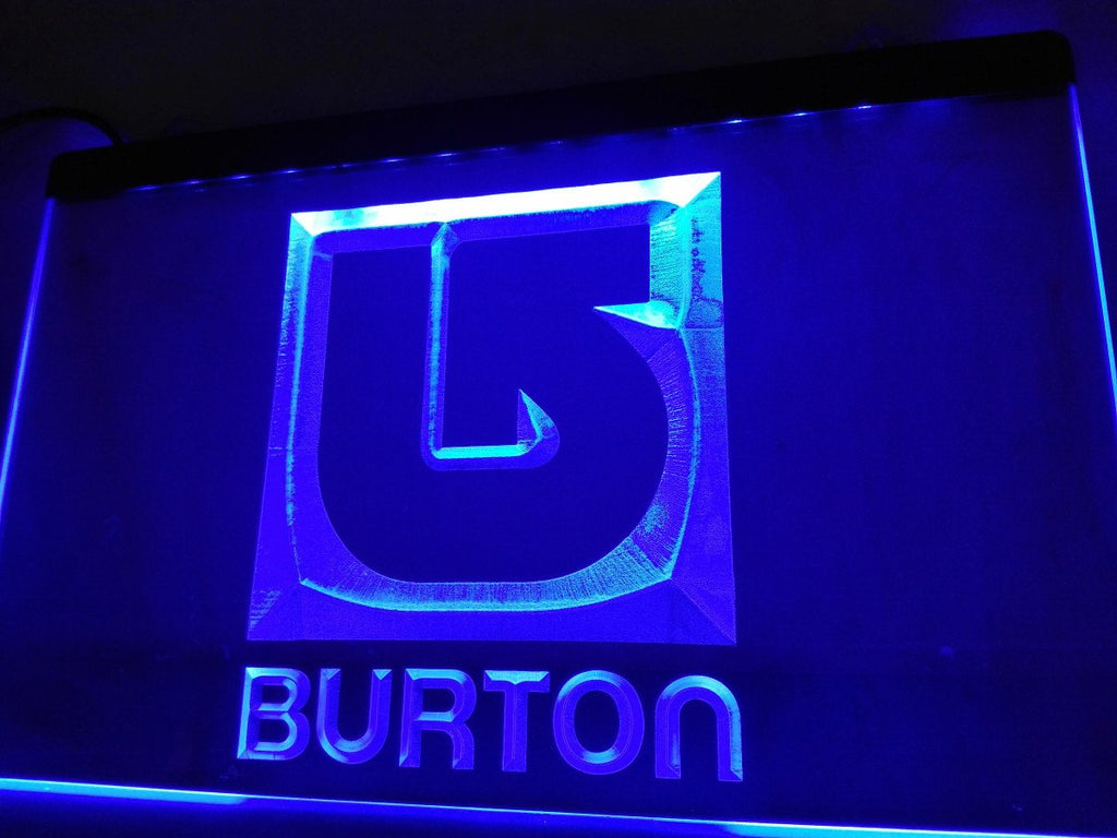 Burton Snowboarding LED Neon Sign USB - Blue - TheLedHeroes