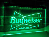 Budweiser King of Beer (2) LED Neon Sign Electrical - Green - TheLedHeroes