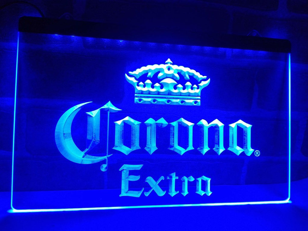 Corona Extra Beer LED Neon Sign USB - Blue - TheLedHeroes