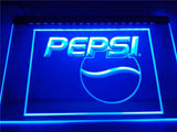 Pepsi Cola Logo Drink Decor LED Neon Sign USB - Blue - TheLedHeroes