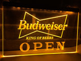 Budweiser King of Beer Open LED Neon Sign USB - Yellow - TheLedHeroes