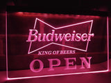 FREE Budweiser King of Beer Open LED Sign - Purple - TheLedHeroes