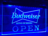 FREE Budweiser King of Beer Open LED Sign - Blue - TheLedHeroes