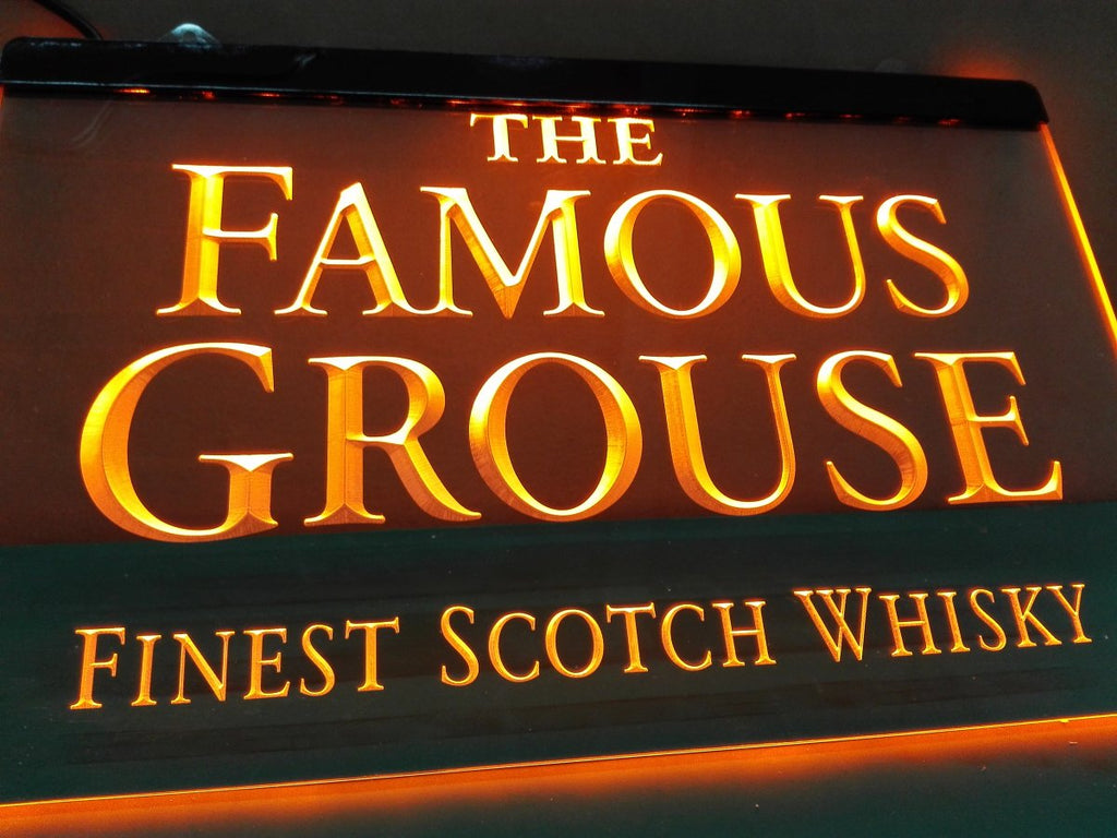 The Famous Grouse LED Neon Sign USB - Orange - TheLedHeroes