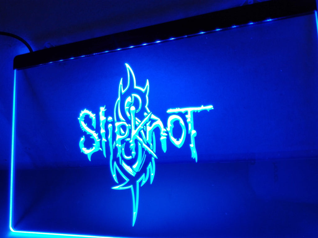 Slipknot Band Logo Rock n Roll LED Sign - Blue - TheLedHeroes