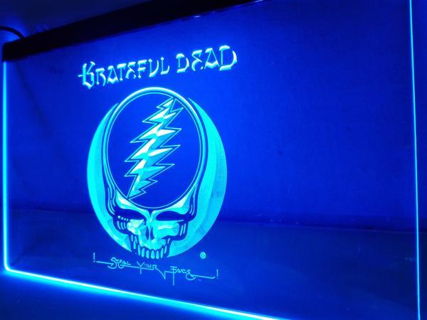 Grateful Dead LED Neon Sign USB - Blue - TheLedHeroes