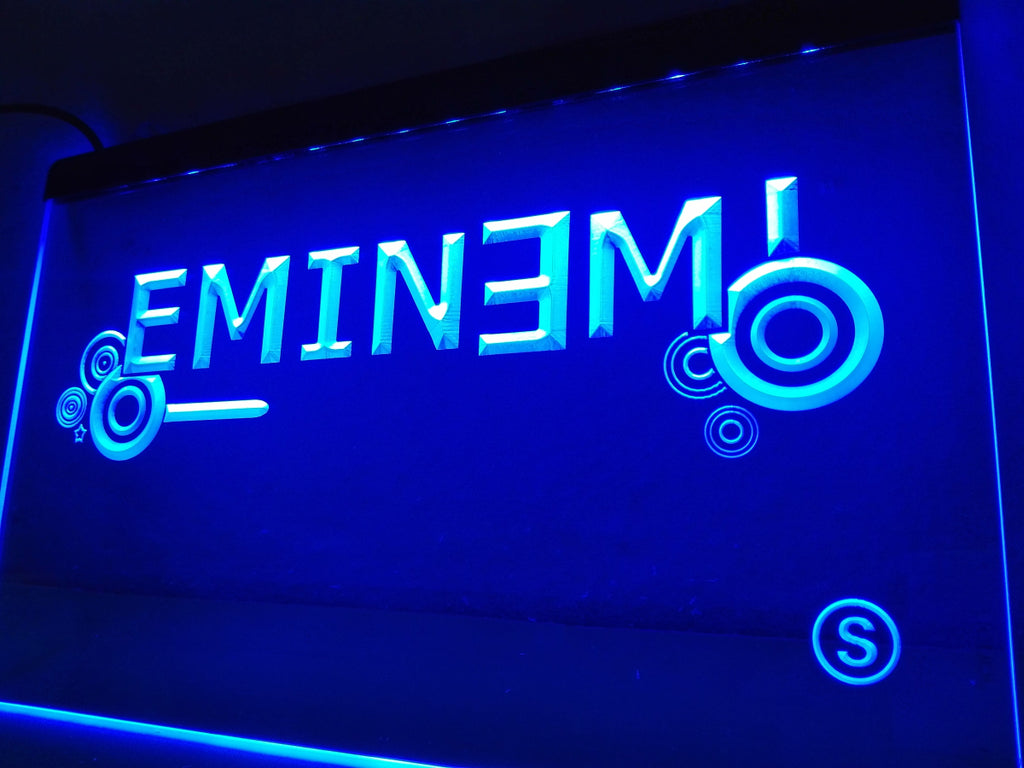 FREE Eminem LED Sign - Blue - TheLedHeroes