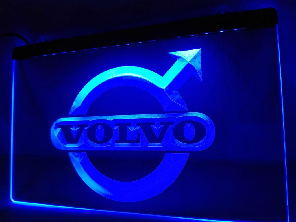 Volvo LED Neon Sign USB - Blue - TheLedHeroes
