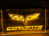 Chevrolet Corvette Racing LED Neon Sign Electrical - Yellow - TheLedHeroes