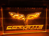 Chevrolet Corvette Racing LED Neon Sign Electrical - Orange - TheLedHeroes