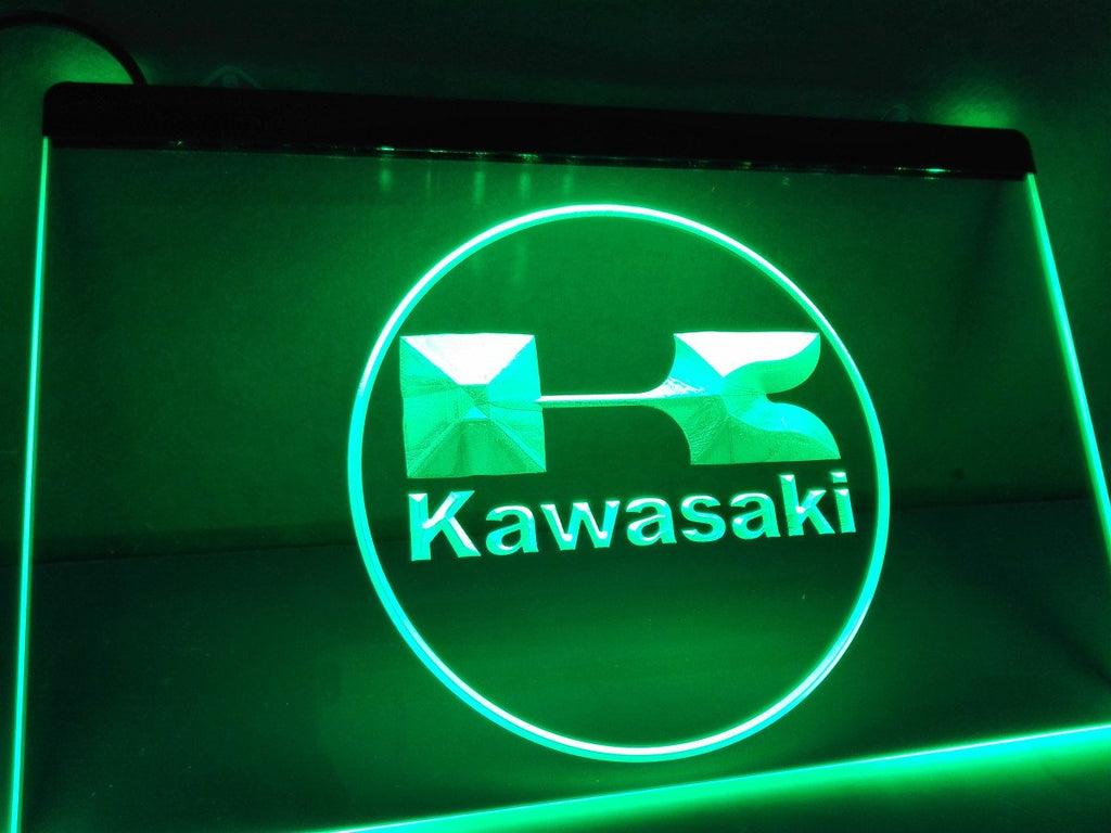 Kawasaki Racing Motorcylce LED Neon Sign USB - Green - TheLedHeroes