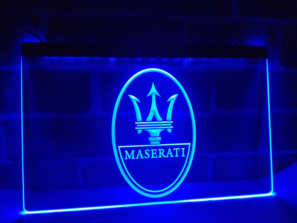 FREE Maserati LED Sign - Blue - TheLedHeroes