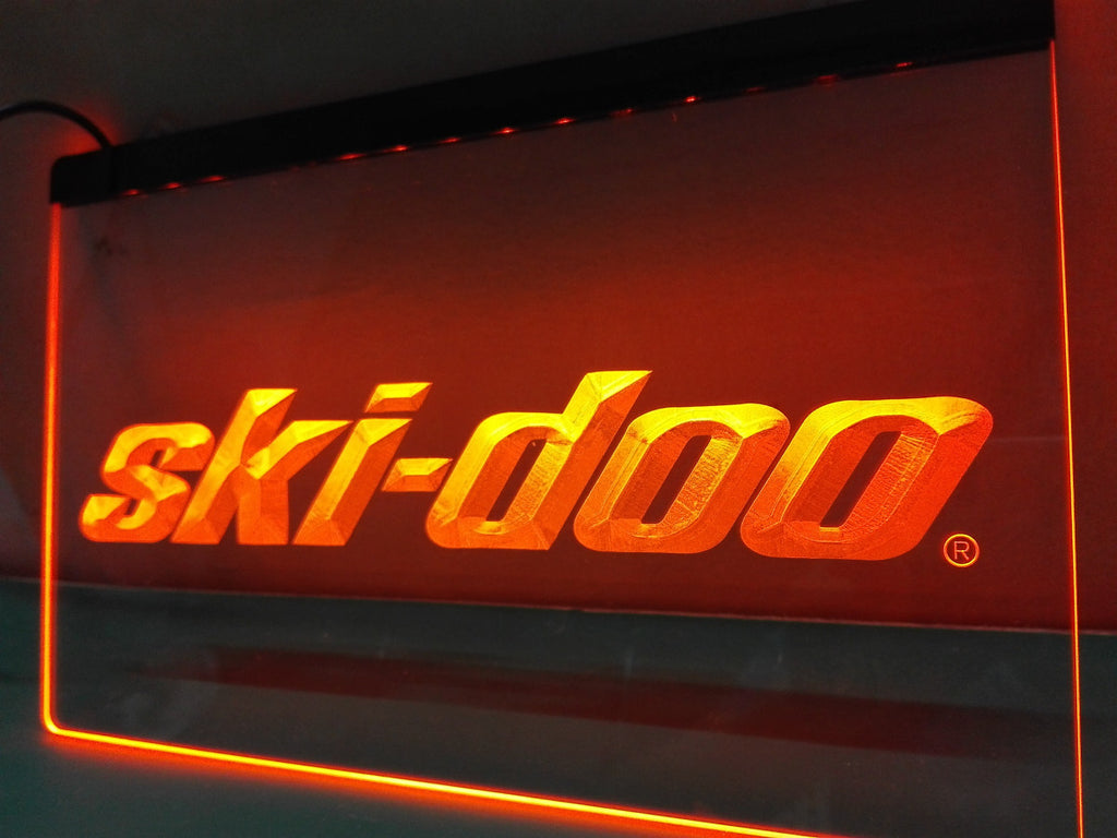 FREE ski-doo Snowmobiles LED Sign - Orange - TheLedHeroes